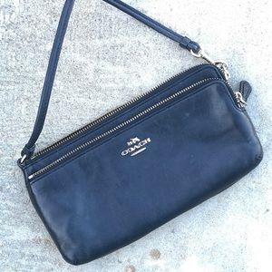 Coach double zip wallet